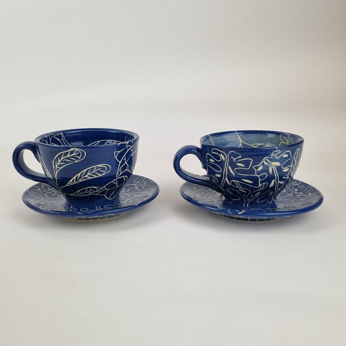 Cup and Saucer Blue & White Monte Lupo Arts