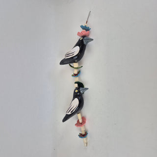 Hanging Beaded Magpies 2