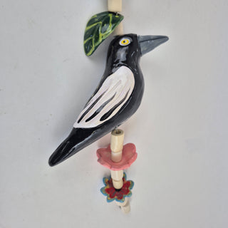 Hanging Beaded Magpies 2