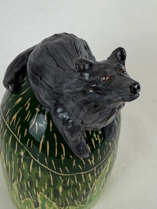 Sculpture- Grey Sheep dog on Hill