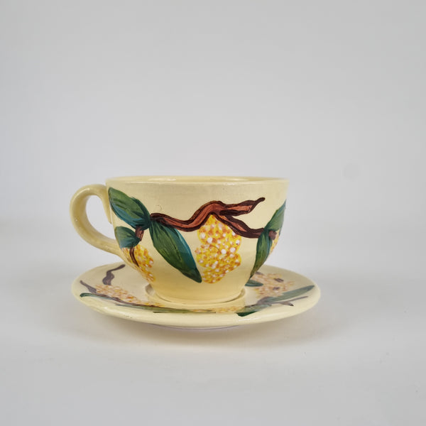 Cup and Saucer - Wattle Range Light Yellow