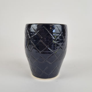 Beaker - Black Carved