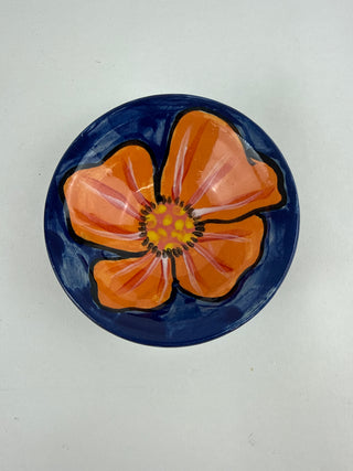 Dipping Dish - Orange Flower