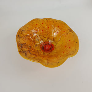 Orange, orange center - Flower Wall Hanging - Large