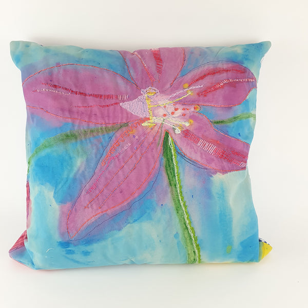 Purple Flower  - Large Flower Cushion