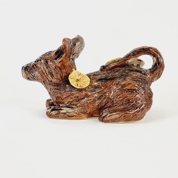 Dark Brown Dog - Animal Sculpture