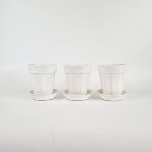 White Planter - Planter & Dish
