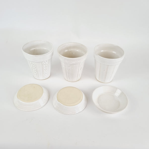 White Planter - Planter & Dish