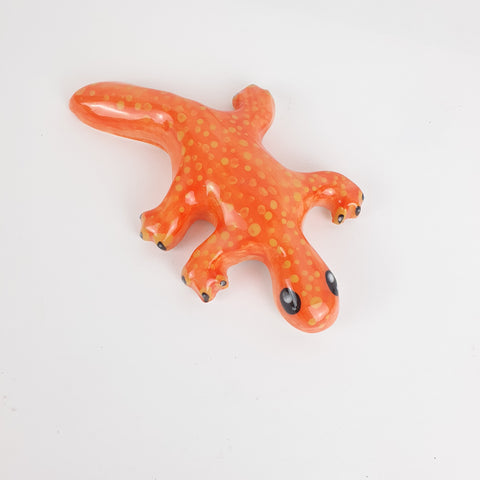 Orange Spotted Gecko - Small Wall Hanging