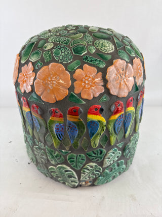 Garden Seat - Parrots