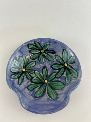 Spoon Rest- Green Flowers