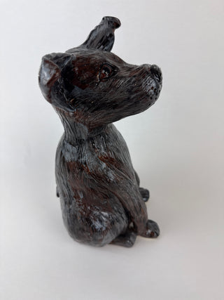Animal Sculpture - Black/Grey Dog