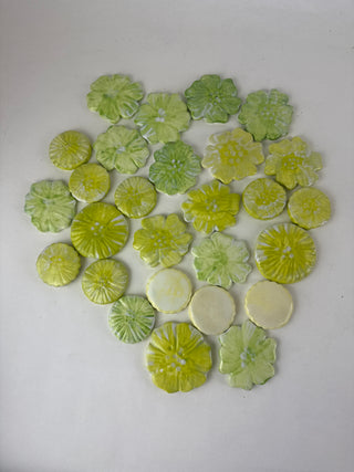 Tile Pack - Green Flowers