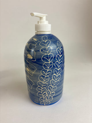 Soap Dispenser - Blue & White
