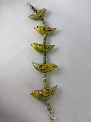 Hanging Beaded Budgies