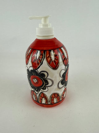 Soap Dispenser - Red Pattern
