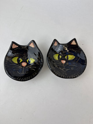 Trinket Dish - Black Cat Faces