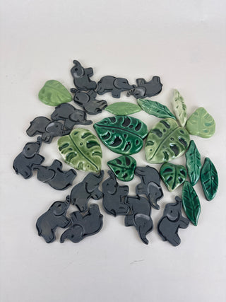 Tile Pack - Elephants and Leaves