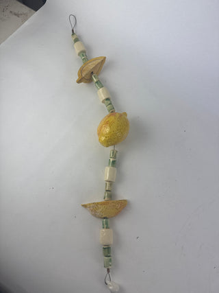 Hanging Beaded Lemons - 3 fruit