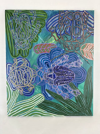Insects on Green- Peter Hughes painting 2