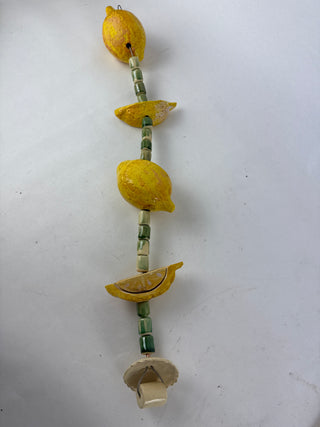 Hanging Beaded Lemons - 4 fruit