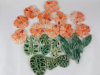 Tile Pack - Hibiscus and Monstera leaves