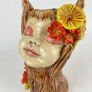 Head Planter  - tree with frog 2