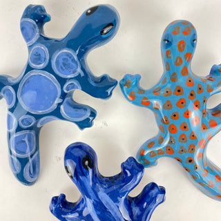 Wall gecko small - assorted blue