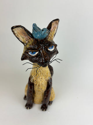 Animal Sculpture- Crazy Cat Bird