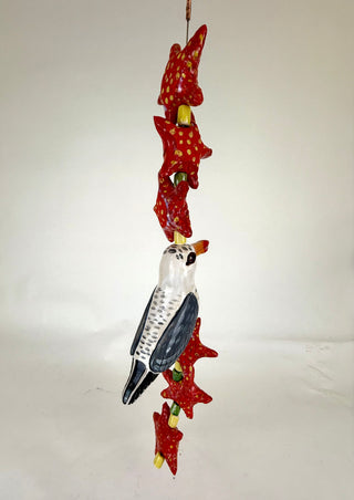 Sculpture- Hanging Beaded starfish and Gull