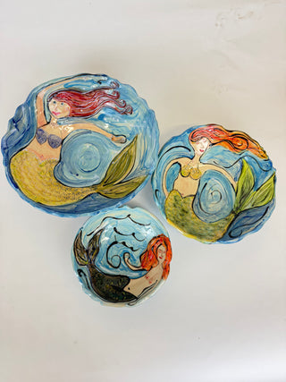 Carved Bowl-Small Mermaid 1