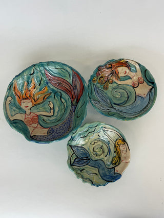 Carved Bowl-Small Mermaid 3
