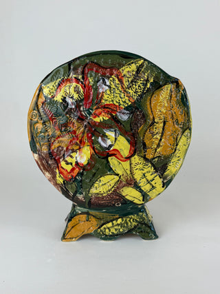 Vase- Leaves and Flowers