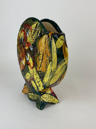 Vase- Leaves and Flowers