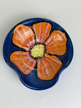 Spoon Rest- Orange flower 1