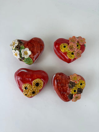 Wall Heart - Small various red