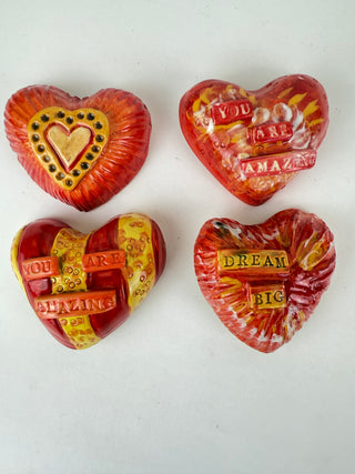 Wall Heart - Green Hearts Small