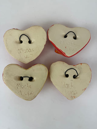 Wall Heart - Red Hearts Small (flat back)