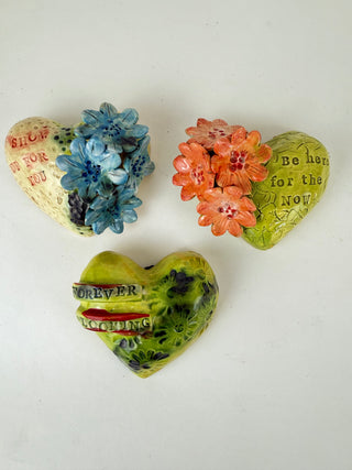 Wall Heart - Green Hearts Small