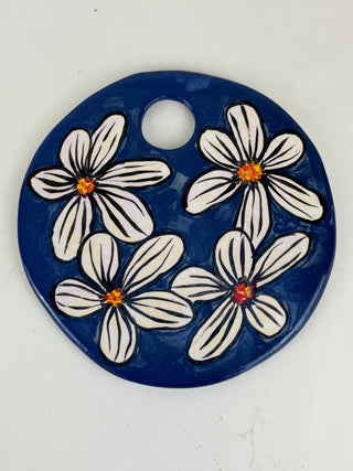 Bread Board/ Cheese Board - White Daisy