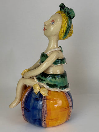 Sculpture- Imelda Figurine on Beach Ball