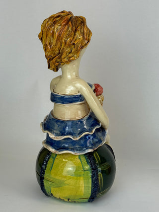 Sculpture- Judy Figurine on Beach Ball