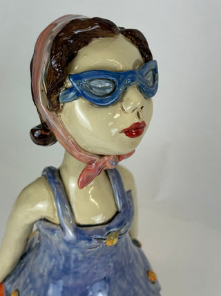 Sculpture- Patricia Figurine on Beach Ball