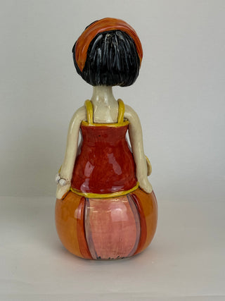 Sculpture- Josephina Figurine on Beach Ball