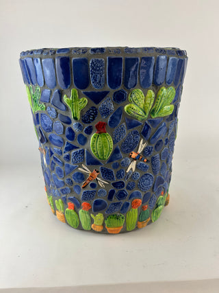 Garden Seat- Dragon Flies and Cactus