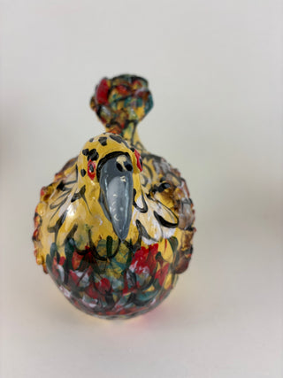 Sculpture - Chicken Green and Red