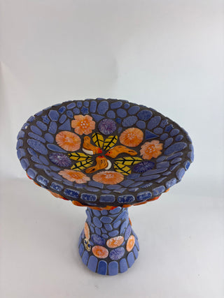 Bird Bath - Small Blue