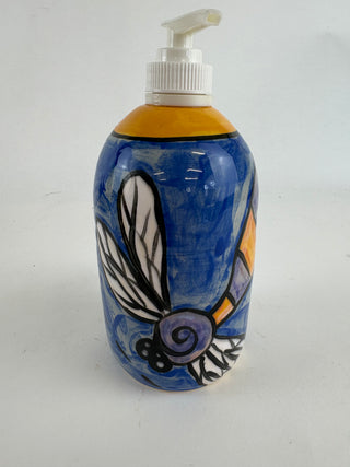 Soap Dispenser - Dragonfly Yellow top