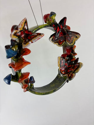 Sculpture - Hanging Ring Butterflies