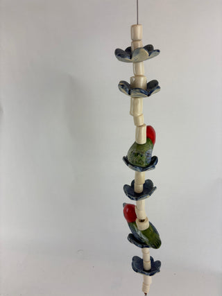 Hanging Two  Beaded Finches